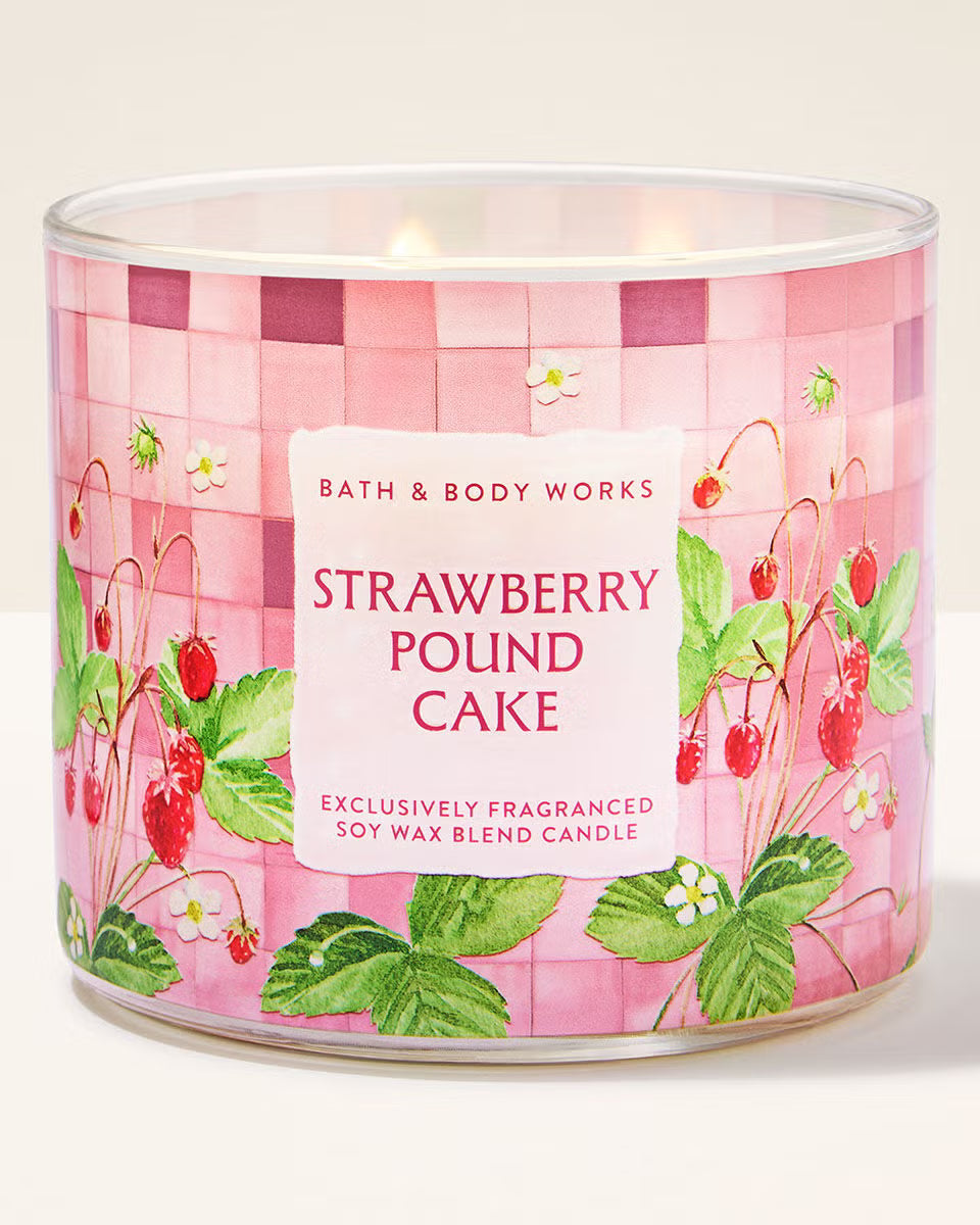 Strawberry Pound Cake 3-Wick Candle