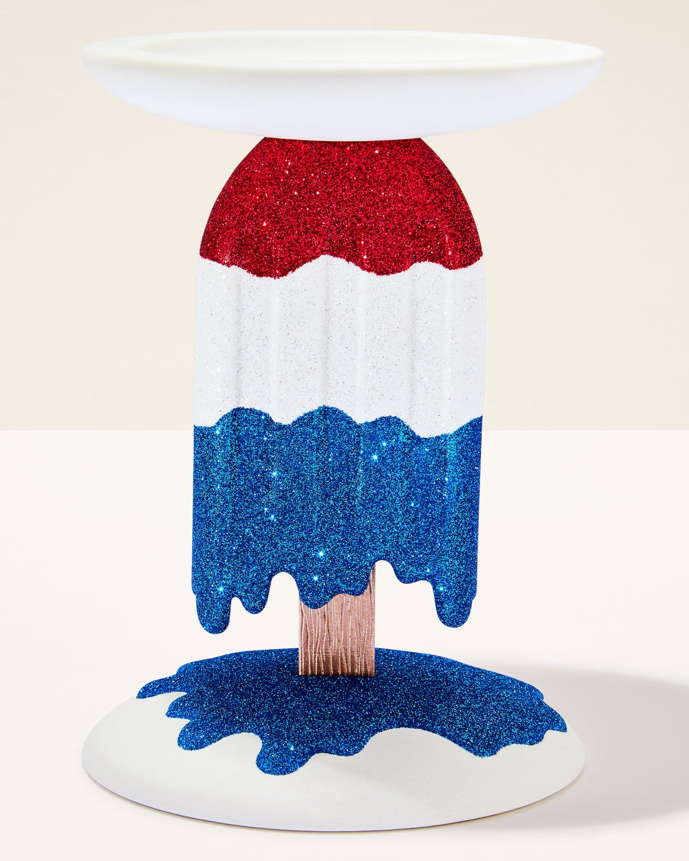 Patriotic Popsicle Pedestal 3-Wick Candle Holder
