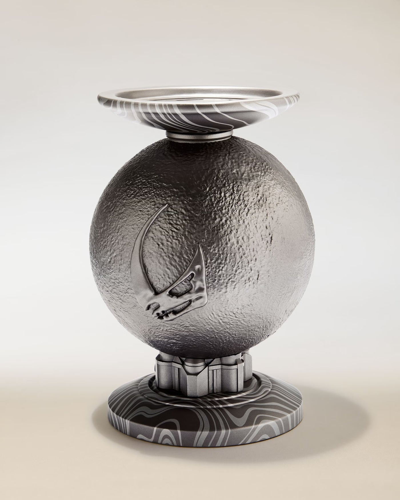The Mandalorian Light-Up Pedestal 3-Wick Candle Holder